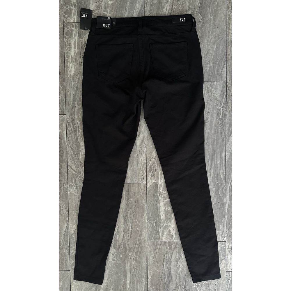 KUT From The Kloth Mia Toothpick Skinny Pants Women's 6 Black Ponte NWT 0126 - Picture 11 of 12